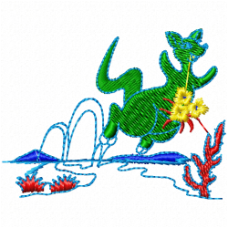 Kangaroo Embroidery Design 12